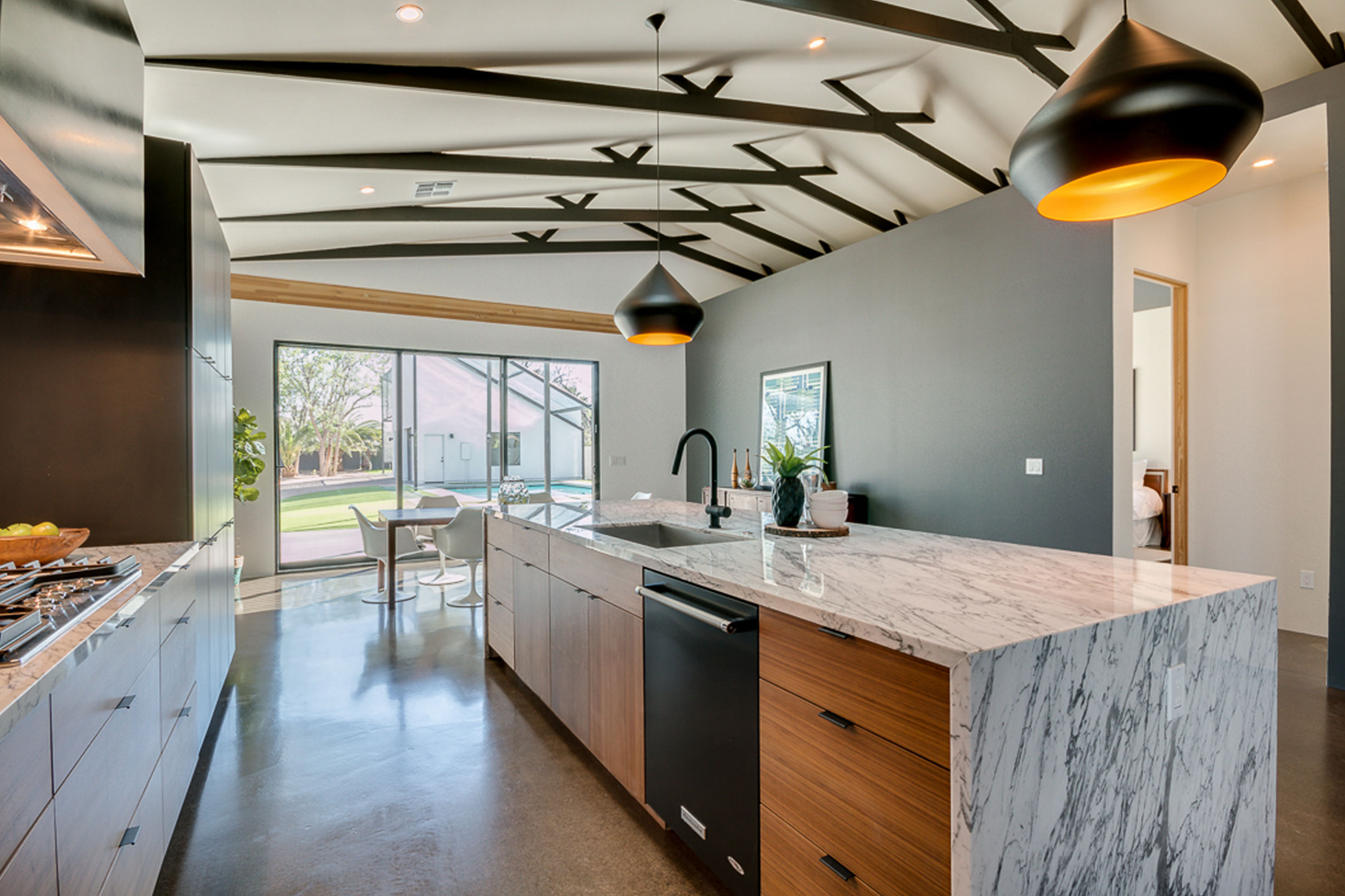 Modern open concept kitchen in the Coronado Historic District of Phoenix, AZ